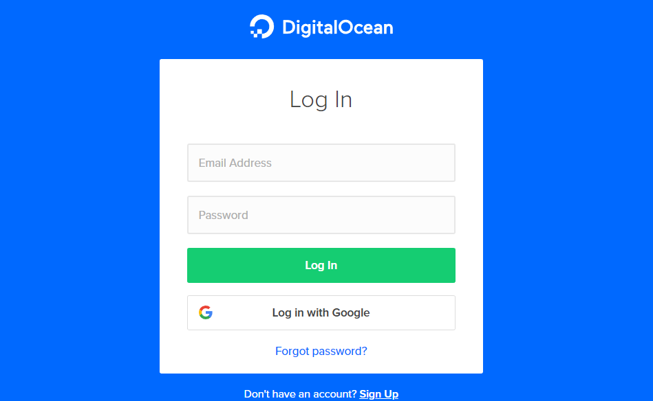 login-digital-ocean-account