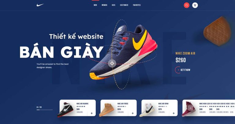 Thiết kế website bán giày Cao cấp – Chuẩn SEO