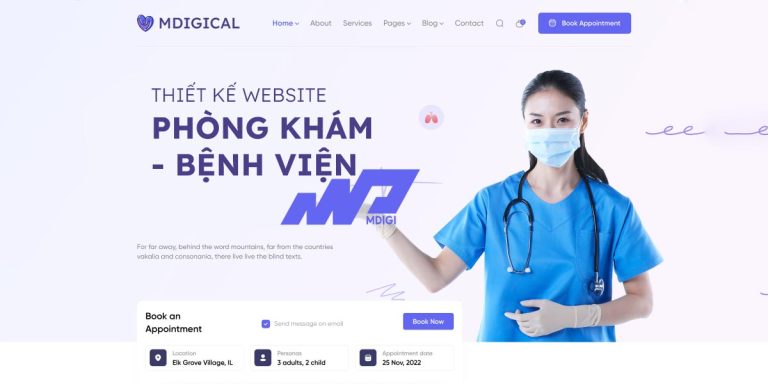 Thiết kế website bệnh viện, phòng khám chuyên nghiệp