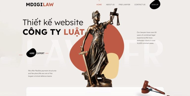 Thiết kế website công ty Luật Chuyên nghiệp