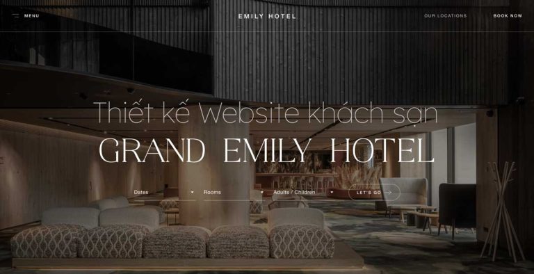 Thiết kế website khách sạn Sang trọng – Chuyên nghiệp