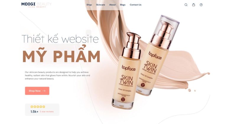 Thiết kế website Mỹ phẩm đẹp, chuyên nghiệp