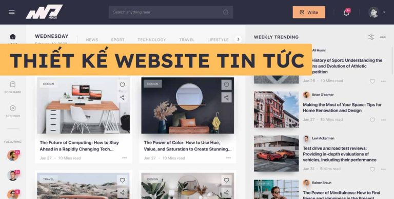 Thiết kế website Tin tức chuyên nghiệp – mượt – nhẹ