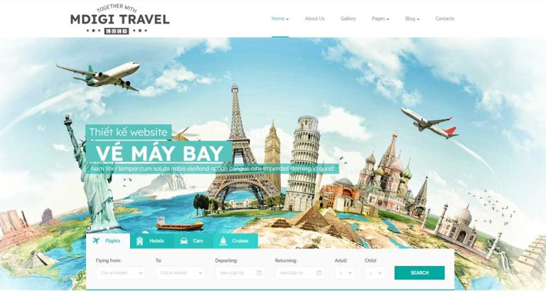 Thiết kế website Vé máy bay Chuyên nghiệp