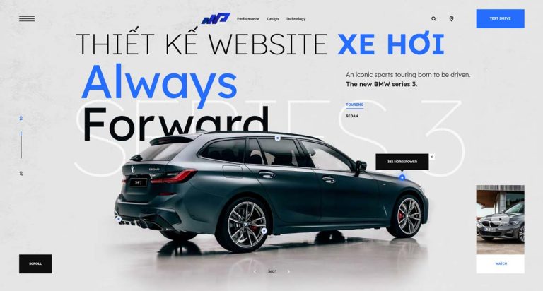 Thiết kế website ô tô đẹp, chuẩn SEO