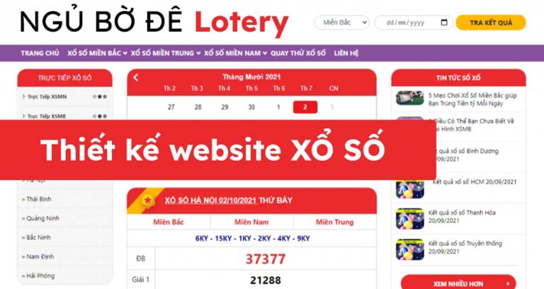Thiết kế website xổ số Mượt – Nhẹ – chuẩn SEO