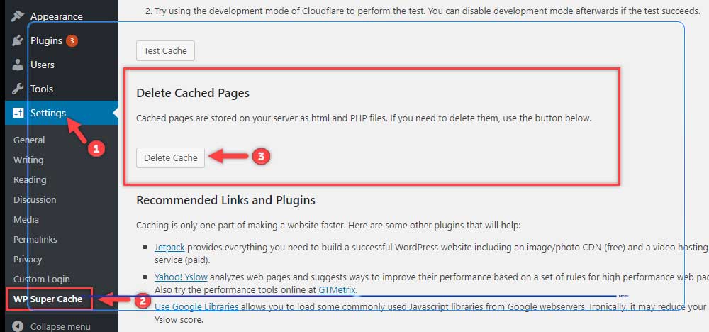 Điều-hướng-đến-trang-cài-đặt-của-plugin-cache-Wordpress