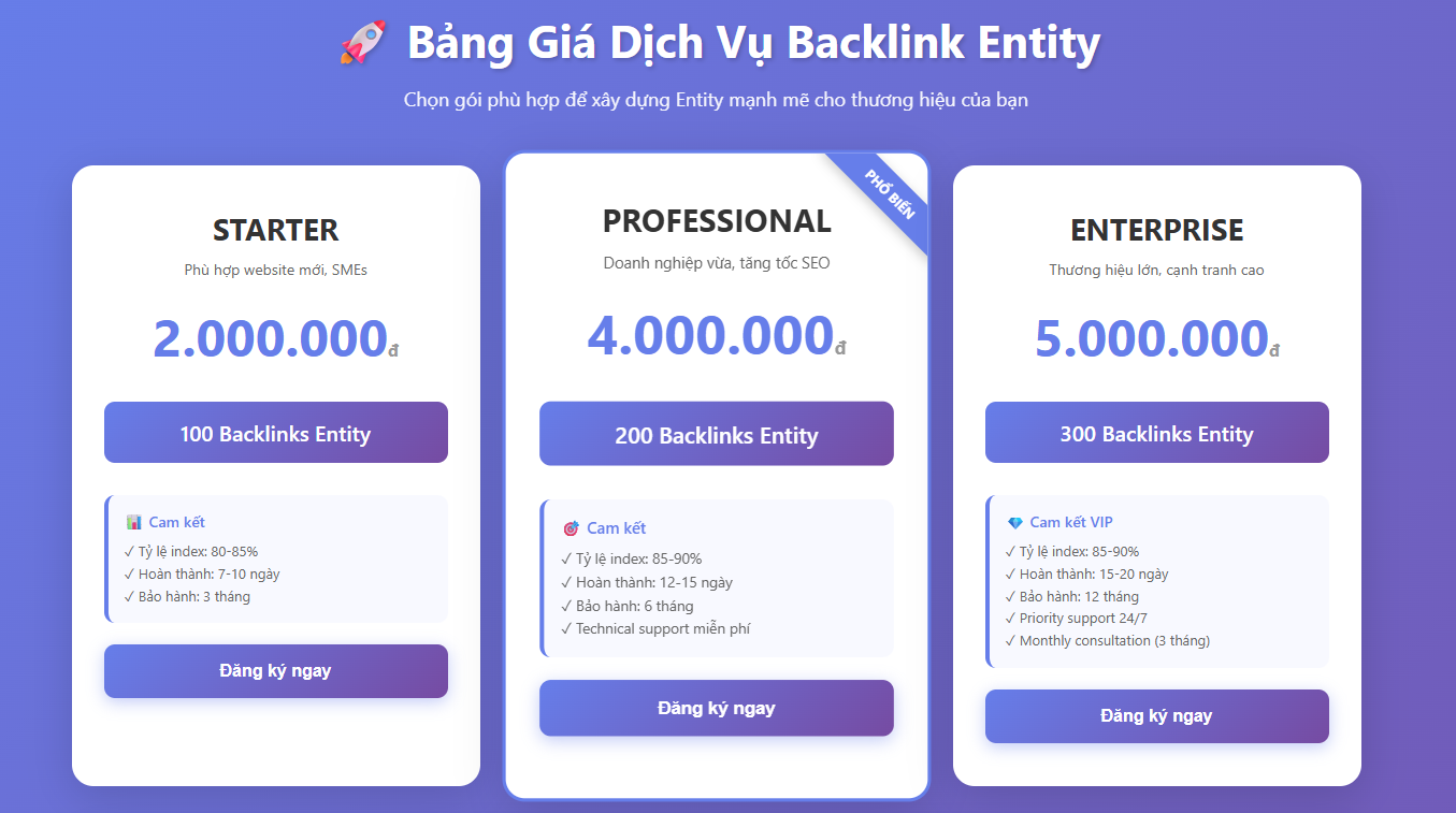 Dịch vụ Backlink Entity